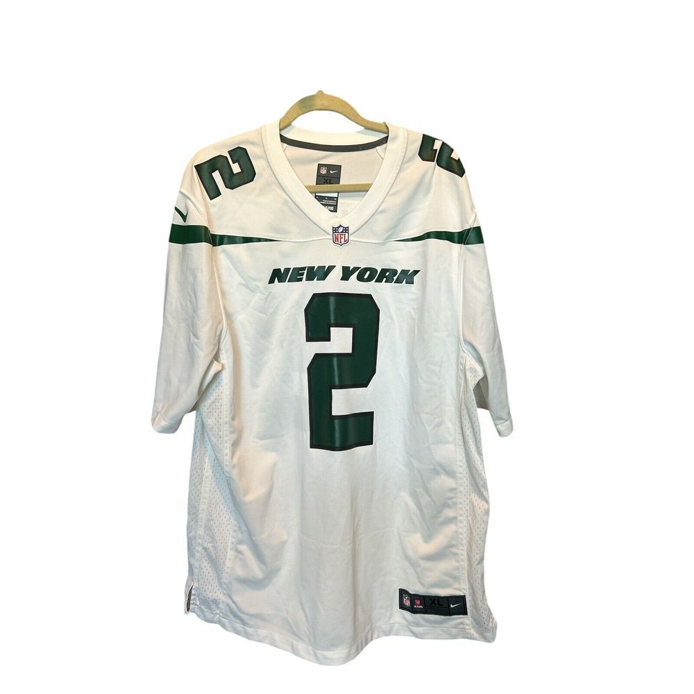 Zach Wilson #2 New‎ York Jets Limited on-Field Game Jersey White XL